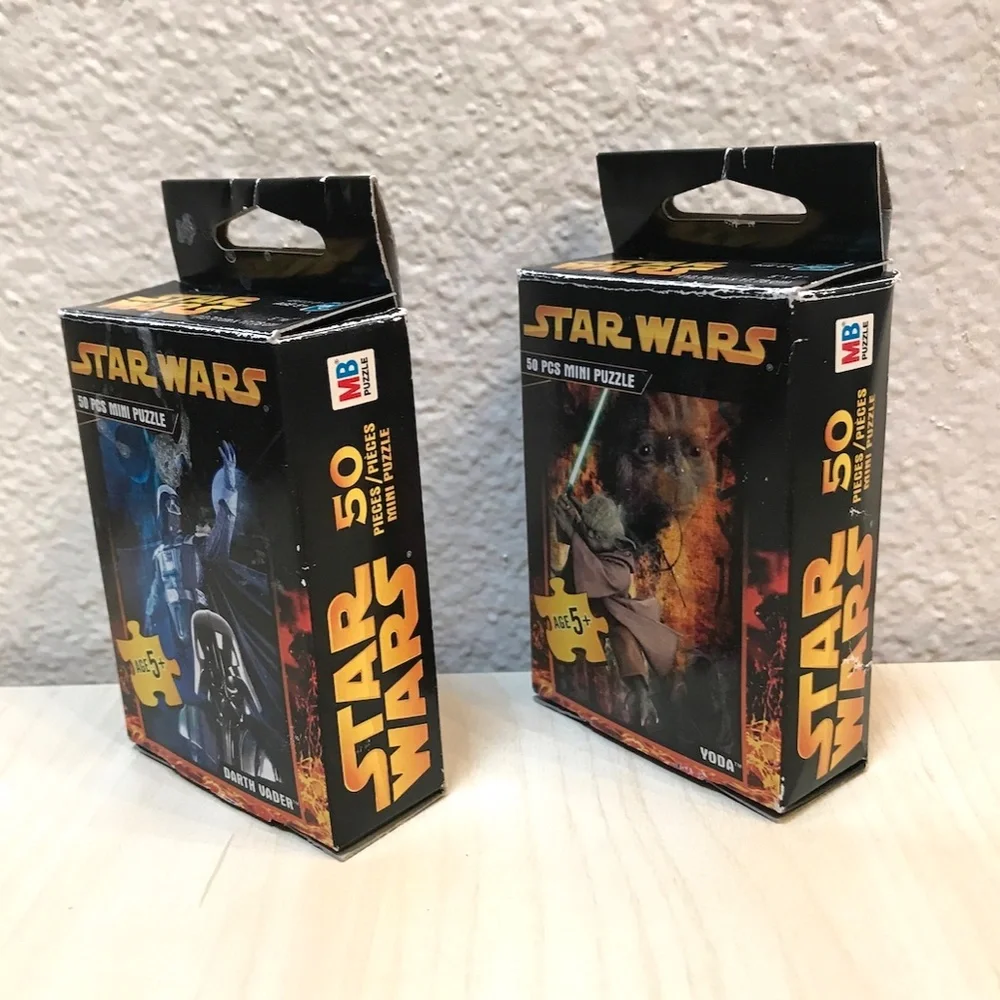 Star Wars Mini Puzzles. Darth Vader & Yoda. 50 Pcs Each. 2005. - Picture 6 of 9